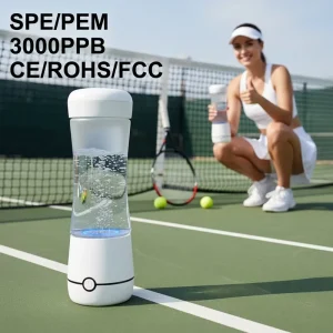 Portable SPE PEM Hydrogen Water Bottle Generator 3000ppb USB Battery Powered Household Outdoor
