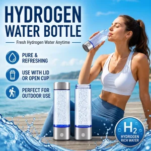 Portable SPE PEM Hydrogen Water Generator 1400ppb Proton Exchange Membrane Water Electrolysis H2 Ionizer Cup for Wellness