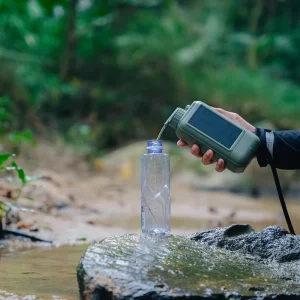 Portable Solar-Powered Electric Water Pump Purifier for Hiking, Camping, and Emergency Preparedness