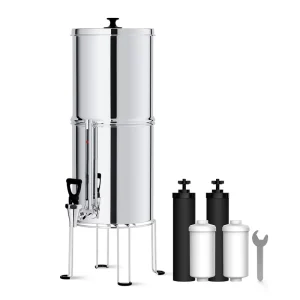 Portable Stainless Steel Gravity Water Filter for Outdoor Camping