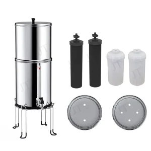Portable Stainless Steel Gravity Water Filter for Outdoor Travel