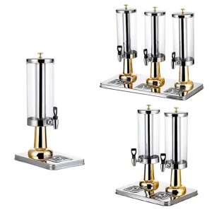 Portable Stainless Steel and Glass Juice Dispenser for Hotels, Restaurants and Buffets