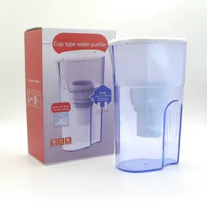 Portable Transparent 1.0L Carbon UF Water Filter Pitcher for Car RV Outdoor Use