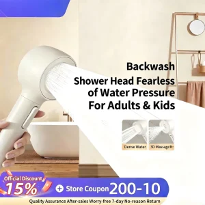 Portable Travel Shower Head Pressurized Handheld Shower Head with Single Water Outlet and Shower Filter for Shower Room