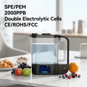 Portable USB Rechargeable PEM Hydrogen Water Generator with Heater for Outdoor and Car Use, Plastic Desktop Design