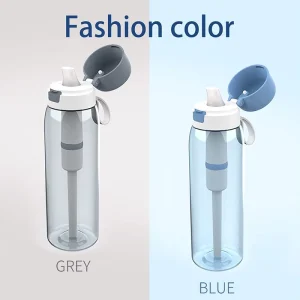 Portable Water Filter Bottle Purifier Use Advanced Purification System Softens Water Quality for Outdoor Hiking