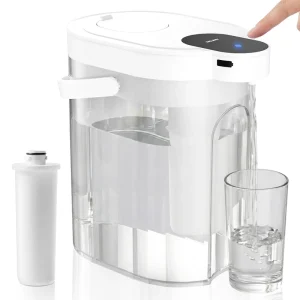 Portable Water Filter Pitcher 4L 5W Wireless Water Purifier 300L Total Purified Volume for Home Camping Travel Use