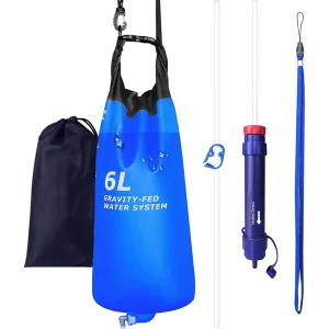 Portable Water Purifier Straw Outdoor Survival Gravity Drinking Water Filter Straw for Camping