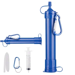 Portable Water Purifier with Filter Straw for Outdoor Camping, Hiking, and Survival