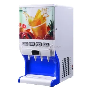 Post-Mix Bag-in-Box 4x5L Refrigerated Beverage Dispenser Machine for Concentrated Juice