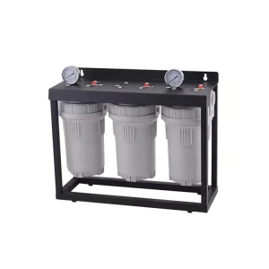 Pre-Filtration System for Well and City Water Heavy-Duty 3-Stage Jumbo Water Filter Housing 10″ x 4.5″