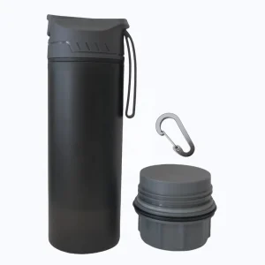 Press-Type Outdoor Water Purifier Bottle with Double Wall UF Filter BPA-Free for Camping