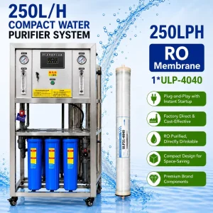 Price Portable Frame Water Purifier 250 L H Mini Commercial RO Water Filter System For Business