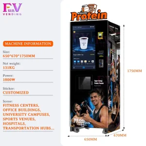 Protein Shake Vending Machine Hot and Cold Drink Station for University and Sports Complex