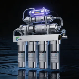 Pump Free Under Sink Reverse Osmosis Water Filter System with UV Light 8 Stage Stainless Steel RO Purifier Machine