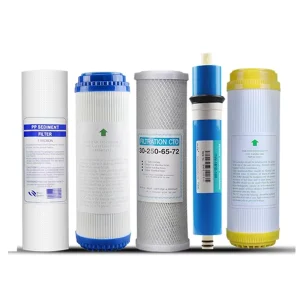 Pure Water Machine Filter Cartridge 10 Inch PP Cotton Sediment Carbon Block RO Membrane Coconut Shell Post Carbon 5 Stage