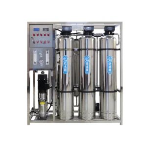 Pure Water Reverse Osmosis System with PLC Control and Pump for Building Drinking Water Storage 1T/Hour Productivity