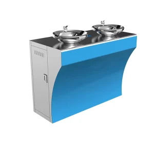 Qingchuan Outdoor Commercial Stainless Steel Freestanding Bottom Cup Free Vertical Drinking Water Dispenser Household Basin