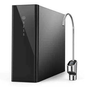 Quick-Connect Black Tankless Electric RO Water Purifier with Commercial-Grade Design for Home and Office Use