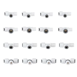 Quick Connect Water Fittings T type 3 Way Push to Connect Joint for Reverse Osmosis Water Purifier and Filtration System Parts