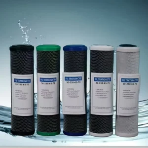 Quick-Replace 10-Inch 1 Micron Activated Carbon Block Filter Cartridge for Household Water Purifiers