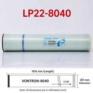 RO Membrane LP22 8040 Reverse Osmosis Membrane Element High Salt Rejection for Industrial Pure Water Systems