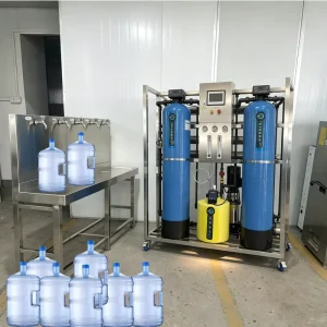 RO Water Filtering Plant Reverse Osmosis System for Industrial Water Purification and Manual Water Bottle Filling