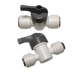 RO Water Straight Connector Parts Water Purifier Plastic Shut-Off Ball Valve Size 1/4 3/8 5/16 1/2 Inch