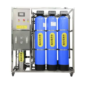 RO Water Treatment System 500L/H Reverse Osmosis Filtration Pump with Desalination & Softening for Drinking Water Plant