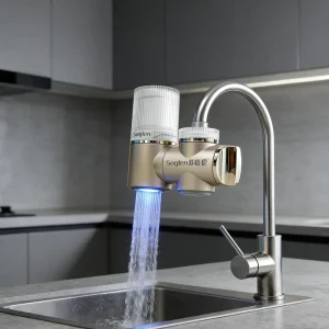 ROSH CE-Certified Electric Activated Carbon Ceramic Water Purifier for Bathroom Kitchen Tap Faucet Filter