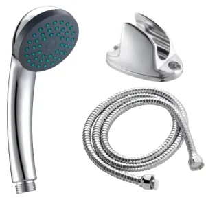 Rainfall Handheld Shower with Big Holes Water Saving Economic Single Function for Bathroom Filter Spray Nozzle Hand Shower Set