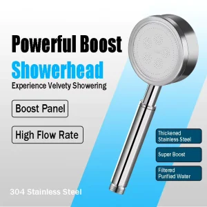 Rainfall Shower Head 304 Stainless Steel Handheld High Pressure Bathroom Faucet Accessories Water Filter