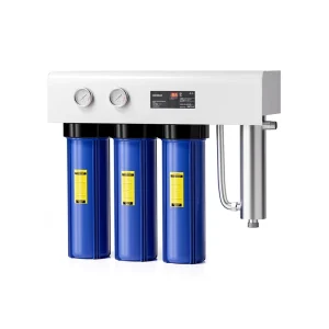 Rainwater Whole-House Water Filtration System Manual Stainless Steel 8-Stage Reduces Heavy Metals and Chloramine