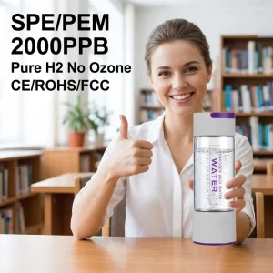 Ready to Ship 420ml Hydrogen Water Bottle Manufacturer 2000PPB SPE PEM Tech Hydrogen Water Generator in Stock