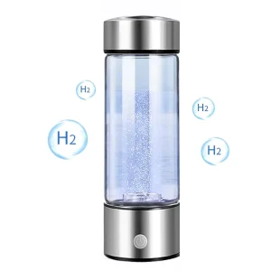 Rechargeable Hydrogen Water Bottle Ionizer with Filter, 420ml, PEM SPE Hydrogen Water Generator