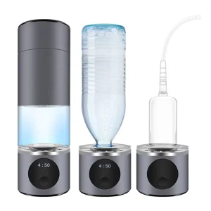 Rechargeable Hydrogen Water Generator for Cars, RVs, and Outdoor Use with USB/Gas Power, Plastic Housing