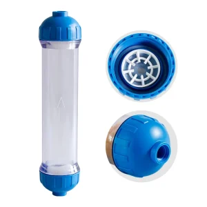 Refillable Clear White Quick-Connect T33 Inline 10 x 2 20-Inch Empty Water Filter Cartridge