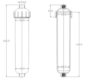 Refillable Reusable Whole House Clear T33 Refillable Housing for Coconut Shell Activated Carbon
