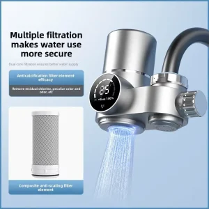 Removable Smart Faucet Water Filter with Anti-Scale Water Purifier for Kitchen Drinking Water