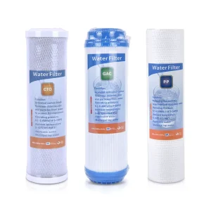 Replacement 10 X 2.5 Inch Filter Cartridge PP Sediment GAC & CTO Set for Reverse Osmosis Water Filter
