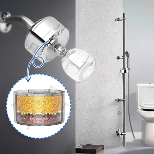 Replacement Cartridge High Output Shower Filter Reduce Hard Water Impurity Improve Skin & Hair