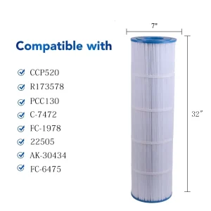 Replacement PCC130 SPA Pool CCP520 R173578 FC 1978 FC 6475 Swimming Pool Filter Cartridge 130 Sq. Ft.