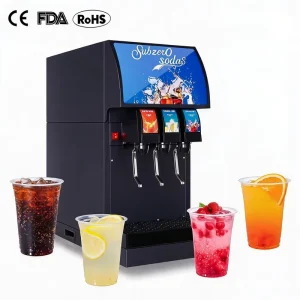 Restaurant Soda Fountain Dispenser Stainless Steel Frame Multi-Selection Cold Drink Pre-Mix Beverage Dispenser