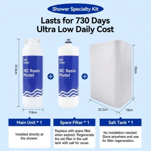 Reusable Ion Exchange Resin Water Softener Device Manual Outdoor Household Bathroom Kitchen