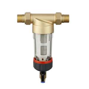 Reusable Whole House Spin Down Sediment Water Filter 40 Micron with 1″ MNPT + 3 4″ FNPT Brass
