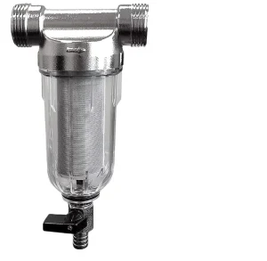 Reusable Whole-House Spin-Down Sediment Water Pre-Filter