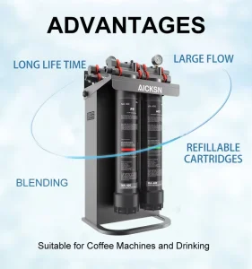 Reverse Osmosis Water Filter Machine RO 1000 GPD Commercial Water Filtration System with Unique Twist and Lock