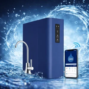 Reverse Osmosis Water Filter System Dual-Core 4-Stage Filtration 800 GPD Smart WiFi Control Home Drinking Water Purifier