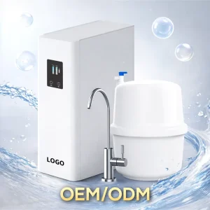 Reverse Osmosis Water Filter System Pump Free Dual Core 4 Stage RO Purifier 100G Flow Filter Life Reminder