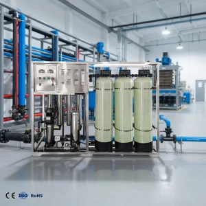 Reverse Osmosis Water Filter System with PLC and Pump for Industrial Large Scale Filtration (1000L Hour) 1 Year Warranty